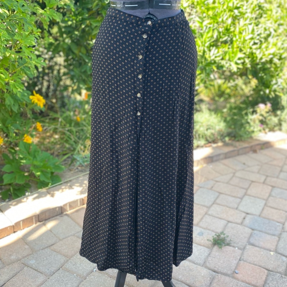 Long flowy black skirt
